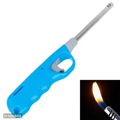 Gas Lighter for Kitchen Stove/Candle with Adjustable Flame Plastic, Steel Gas Lighter-thumb0