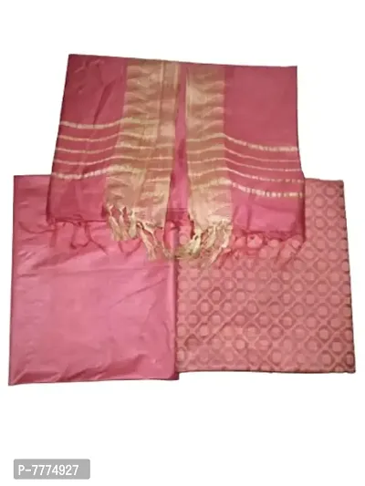 za handloom Women Cotton Silk Un-Stitched Dress Material-thumb4