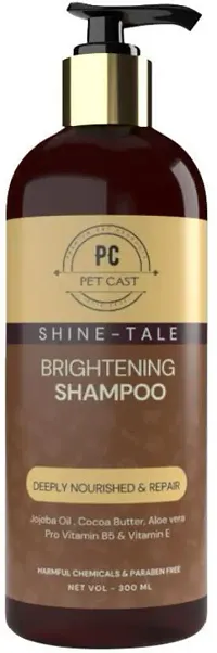 PETCAST COMBO OF 2 SHINE TALE BIGHTNINGSHAMPOO And SECRET GARDEN PET PERFUME 400ML Whitening and Color Enhancing PET FRIENDLY FRAGRANCE Dog Shampoo 400 ml-thumb1