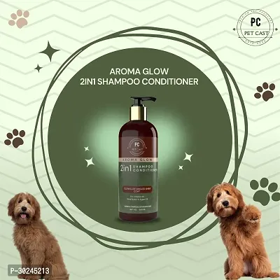 PETCAST COMBO OF 2 SHINE TALE BIGHTNING SHAMPOO And AROMAGLOW 2in1 SHAMPOO 600ML Antimicrobial PET FRIENDLY FRAGRANCE Dog Shampoo 600 ml-thumb3