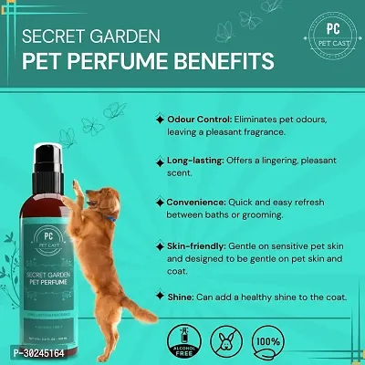 PETCAST COMBO OF 2 OAT MEAL BLISS SHEA BUTTER SHAMPOO And SECRET GARDEN PET PERFUME 400ML Whitening and Color Enhancing Antimicrobial PET FRIENDLY FRAGRANCE Dog Shampoo 400 ml-thumb5