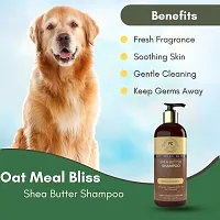 PETCAST Anti hairfall Oatmeal Protien Shampoo With Shea Butter For Dogs And Cats 300ML Allergy Relief Whitening and Color Enhancing Antimicrobial WITH PET FRIENDLY FRAGNANCE SHEA BUTTER Dog Shampoo 300 ml-thumb1