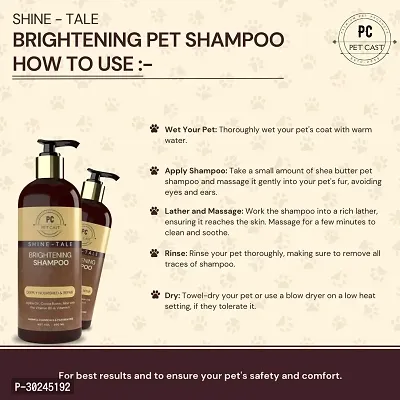 PETCAST COMBO OF 2 SHINE TALE BIGHTNINGSHAMPOO And SECRET GARDEN PET PERFUME 400ML Whitening and Color Enhancing PET FRIENDLY FRAGRANCE Dog Shampoo 400 ml-thumb3