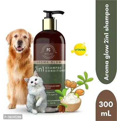 PETCAST AROMAGLOW 2in1 SHAMPOO And CONDTIONER FOR DOGS AND CATSBY PETCAST 300ML Conditioning WITH PET FRIENDLY FRAGNANCE Dog Shampoo 300 ml