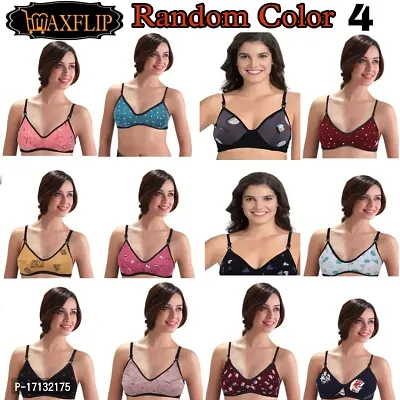 Women Bra Non-Wired Adjustable Straps Non Padded Womens Every Day Bra-thumb0