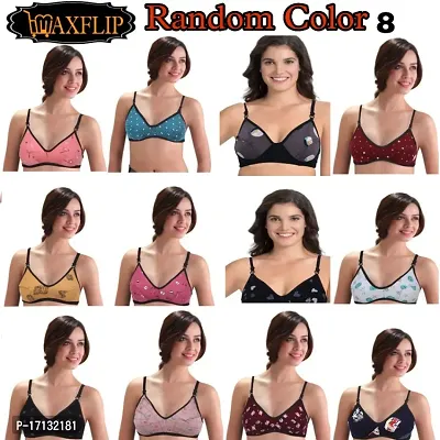 Women Bra Non-Wired Adjustable Straps Non Padded Womens Every Day Bra