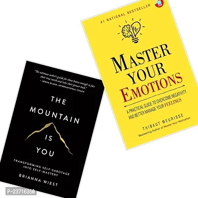 Motivational Books COMBO - The Mountain Is You  by Brianna Wiest+ Masters your Emotion  by Thibaut Meurisse -  Paperback-thumb0