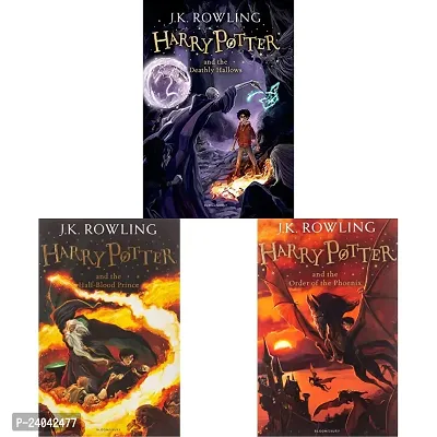Set of 3 popular books - Harry Potter And The Deathly Hallows (7) + The Half Blood Princes + THE ORDER OF THE PHOENIX [ 5] - Paperback [LIMITED STOCKS AVAILABLE ]-thumb0