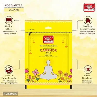 Archita YOG Mantra 100% Pure and Organic Camphor Slab | 100 GMS | Non- Residue Kapoor | Pooja Essentials | Aromatheraphy (Pack of 1)