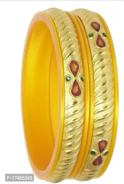 Elegant Multicoloured Ceramic American Diamond Bangles For Women-thumb0