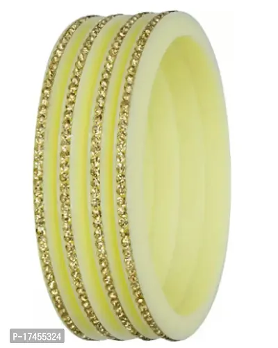 Elegant Multicoloured Ceramic American Diamond Bangles For Women-thumb0