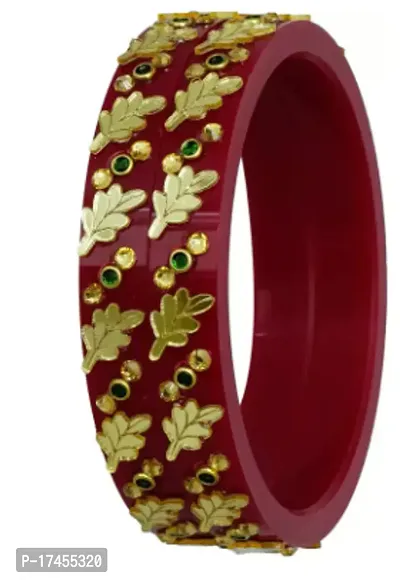 Elegant Multicoloured Ceramic American Diamond Bangles For Women-thumb0