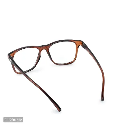 SAN EYEWEAR Reactangle Spectacles Frame for Men's & Women's, (1022_Brown)-thumb4