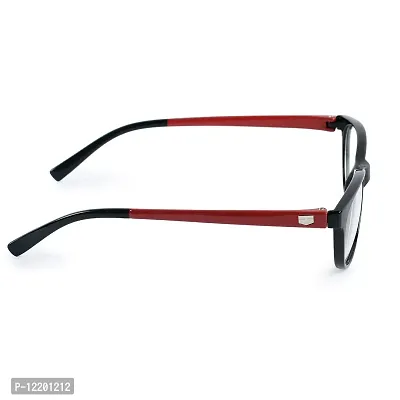 SAN EYEWEAR Women's Cat Eye Spectacles Frame, Black & Red-thumb3