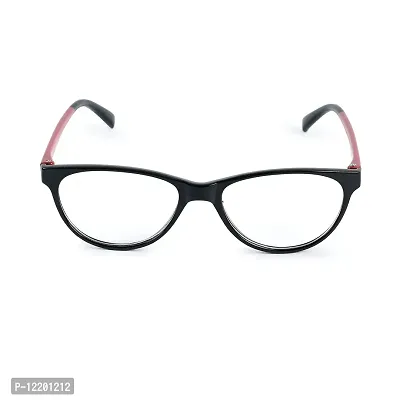 SAN EYEWEAR Women's Cat Eye Spectacles Frame, Black & Red