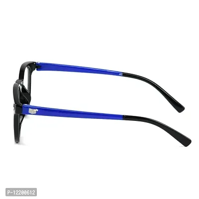 SAN EYEWEAR Round Spectacles Frame for Men's & Women's, (Black & Blue)-thumb2