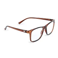SAN EYEWEAR Reactangle Spectacles Frame for Men's & Women's, (1022_Brown)-thumb1