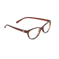 SAN EYEWEAR Women's Cat Eye Spectacles Frame, Brown-thumb1