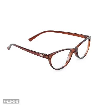 SAN EYEWEAR Women's Cat Eye Spectacles Frame, Brown-thumb2