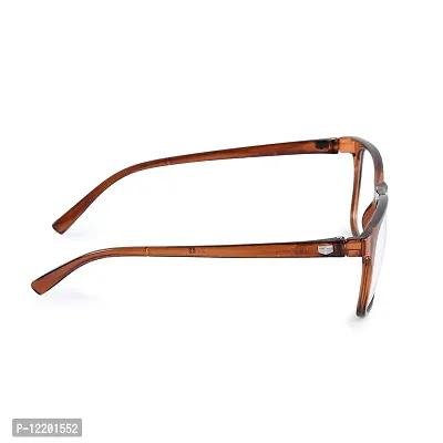 SAN EYEWEAR Reactangle Spectacles Frame for Men's & Women's, (1022_Brown)-thumb3