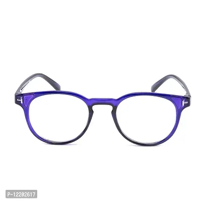 SAN EYEWEAR Round Spectacles Frame for Men's & Women's, (Blue)-thumb0