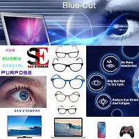 SAN EYEWEAR Blue Cut Cat-eyed Computer Glasses for Eye Protection | Zero Power, Anti Glare & Blue Light Filter Glasses | UV Protection Specs for Women (Purple Color)-thumb3