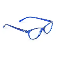 SAN EYEWEAR Women's Cat Eye Spectacles Frame, Blue-thumb1