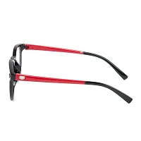 SAN EYEWEAR Round Spectacles Frame for Men's & Women's, (Black & Red)-thumb1