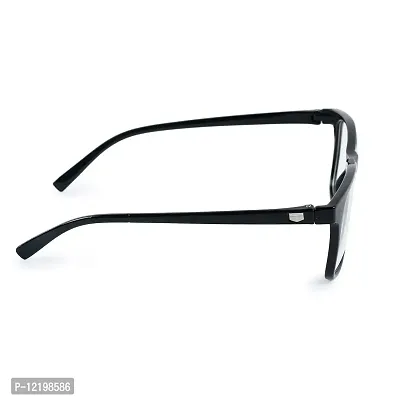 SAN EYEWEAR Reactangle Spectacles Frame for Men's & Women's, (1022_Black)-thumb2