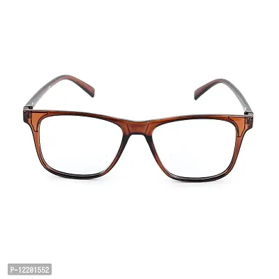 SAN EYEWEAR Reactangle Spectacles Frame for Men's & Women's, (1022_Brown)-thumb0