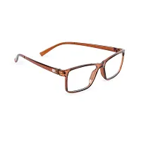 SAN EYEWEAR Reactangle Spectacles Frame for Men's & Women's, (1021_Brown)-thumb1