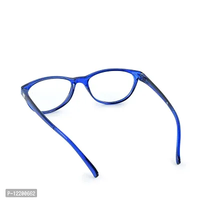 SAN EYEWEAR Women's Cat Eye Spectacles Frame, Blue-thumb4