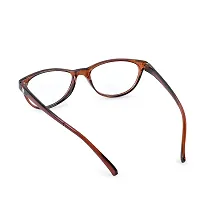 SAN EYEWEAR Women's Cat Eye Spectacles Frame, Brown-thumb3