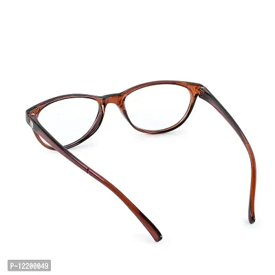 SAN EYEWEAR Women's Cat Eye Spectacles Frame, Brown-thumb4