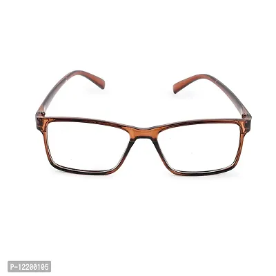 SAN EYEWEAR Reactangle Spectacles Frame for Men's & Women's, (1021_Brown)-thumb0