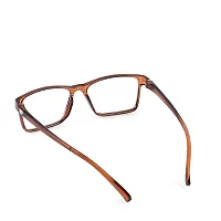 SAN EYEWEAR Reactangle Spectacles Frame for Men's & Women's, (1021_Brown)-thumb3