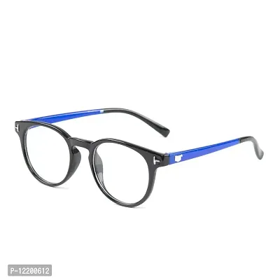 SAN EYEWEAR Round Spectacles Frame for Men's & Women's, (Black & Blue)-thumb3