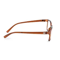 SAN EYEWEAR Reactangle Spectacles Frame for Men's & Women's, (1021_Brown)-thumb2