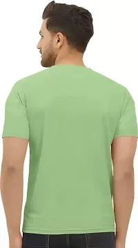 Stylish Polyester Solid Round Neck T-shirt For Men-thumb1