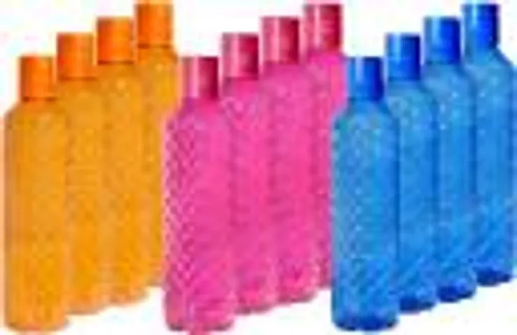 Leak Free Plastic Water Bottle 1000 ML Pack of 12