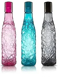 Crystal Diamond Texture Multi Colour Plastic Water Bottle for Fridge for Home for Office With BPA Free and Leak Free 1000 ml Pack of 6-thumb1