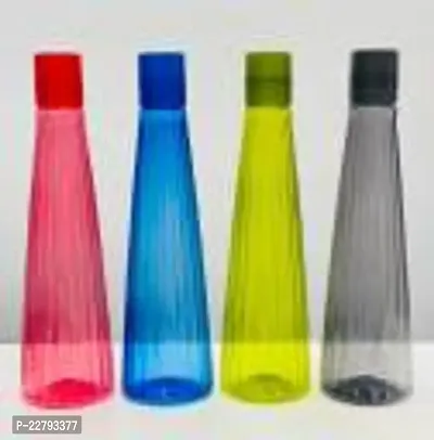 Plastic Unbreakable Fridge Water Bottle for Office, Sports, School, Travelling, Gym, Yoga-BPA And Leak Free, Multi Color 1000 mlnbsp;(Pack Of 4)-thumb0