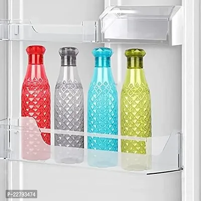 Water Bottle Diamond cut Crystal Clear Leak Proof for Kitchen Home Office Sports School Travelling Transparent Plastic 1000ml Bottles Set of 4 Assorted Color