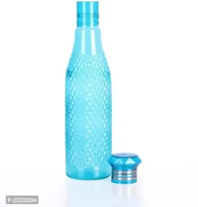 Diamond Plastic Unbreakable Fridge Water Bottle for Office Sports School Travelling Gym Yoga BPA And Leak Free Sky Blue 1000 ml Pack Of 6-thumb3