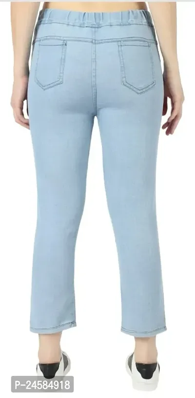 Women  Denim Printed Jegging-thumb2