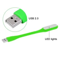 Mini Adjustable Book USB LED Light Night Lamps for Power Bank , PC Laptop Computer Keyboard , Flexible Goose Neck Reading ( Multicoloured ) (Pack of 5)-thumb1