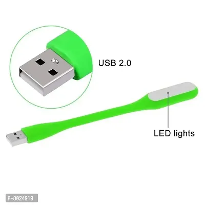 Mini Adjustable Book USB LED Light Night Lamps for Power Bank , PC Laptop Computer Keyboard , Flexible Goose Neck Reading ( Multicoloured ) (Pack of 5)-thumb2