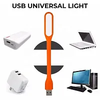 Mini Adjustable Book USB LED Light Night Lamps for Power Bank , PC Laptop Computer Keyboard , Flexible Goose Neck Reading ( Multicoloured ) (Pack of 3)-thumb2