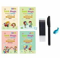 Magic Practice Copybook,(4 BOOKS +1 pen+1 Grip + 8 REFILL) Number Tracing Book for Preschoolers with Copybook Set Practical Reusable Writing Tool Simple Hand (MATHS+DRAWING+ALPHABET+NUMBER)-thumb2