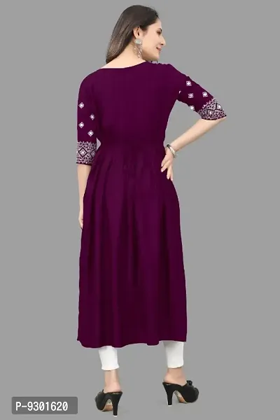 Classic Rayon Embroidered Kurti for Womens-thumb4